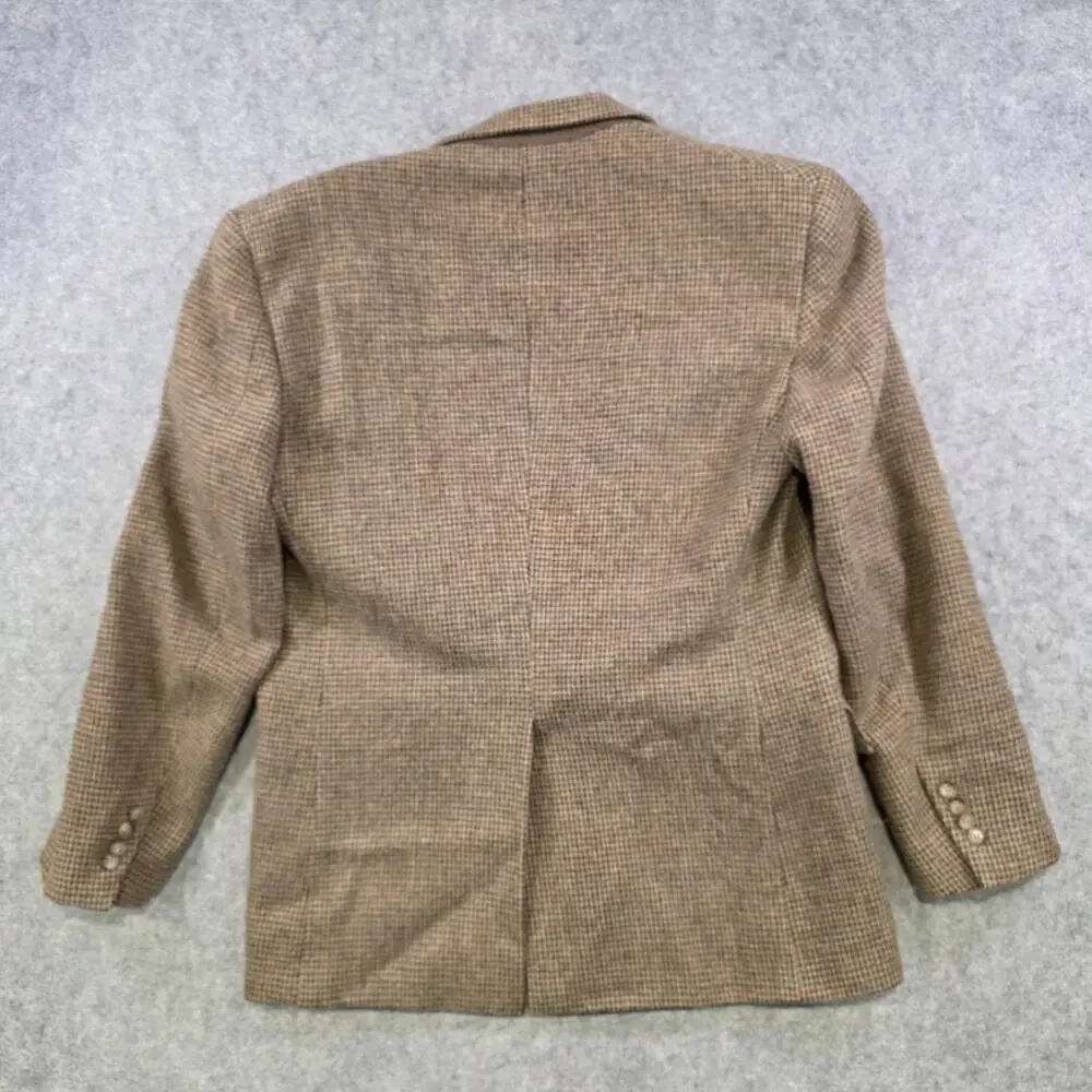 Vintage Polo Ralph Lauren Blazer‎ Sport Coat Mens 41 Brown Tweed Check USA 80s